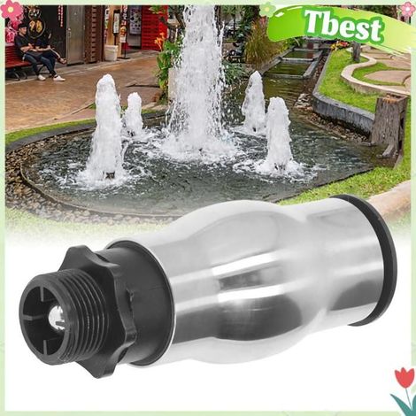 Buse de fontaine à Jet de mousse mousseuse à filetage mâle G1, tête de pulvérisation d'eau en acier inoxydable 304 pour lac d'étang (1/4)