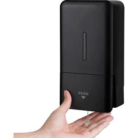 Druckbeaufschlagter, manueller Wandseifenspender, 800 ml Fassungsvermögen mit Sichtfenster, einfacher Seifenwechsel, ideal (1/4)