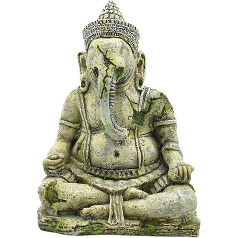 Aquarium-Landschaftsgestaltung Dekoration Fischbecken Elefant Buddha Ganesha Statue