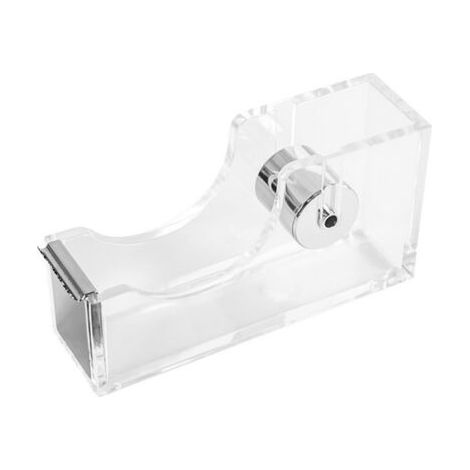 Pair - Porte-ruban, adapté à une utilisation de bureau, 12 × 3,5 × 6,5 cm, transparent (1/5)