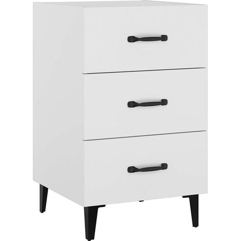 Maison Exclusive - Comodino Bianco 40x40x66 cm in Legno Multistrato (1/5)
