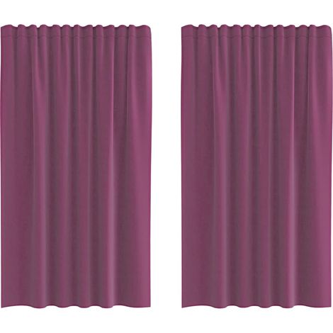 Maison Exclusive - Voile Vorhänge mit Stangentaschen 2 Stk. Lila