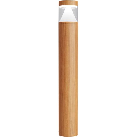 LANA Borne ext. LED 3000K 12W 800lm 50000h 360° IP65 IK09 imitation bois ARIC 51789