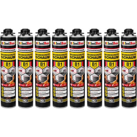Espuma ignífuga IsolBau B1, 8 x 750 ml (1/5)