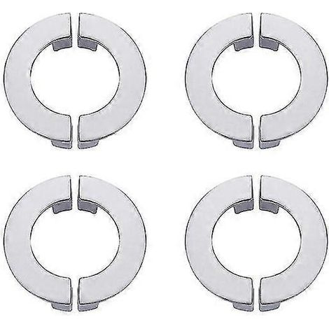 Lot de 8 boutons de tiroir modernes en alliage argenté, forme demi-lune, entraxe de 64 mm, pour meubles de cuisine (1/4)
