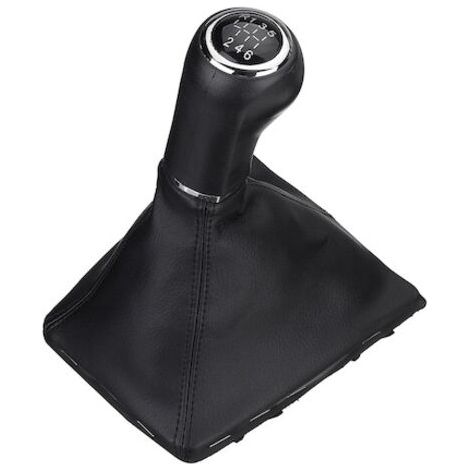 DTEKGAZ - Schaltmutter mit Steckschlüssel, Kunstleder, mit Rahmen, passend für Opel Astra H, 6-Gang, ABS/Leder, schwarz (1/4)