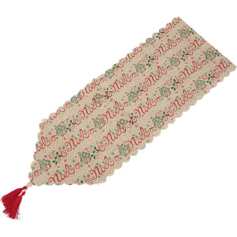 Nappe de Table de Noël Élégante en Lin Anglais - Modèle Classique et Durable (1/5)