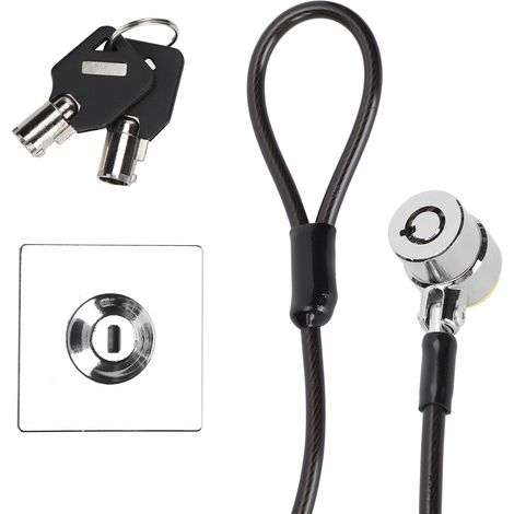 Câble de sécurité antivol galvanisé pour ordinateur portable, respectueux de l'environnement, avec base de verrouillage, compatible OS X Lenovo/Asus