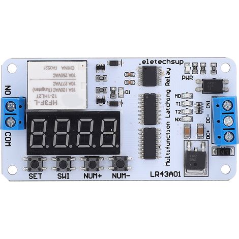 Module relais temporisé 12V DC pour serrure électromagnétique, composant électronique à impulsion LR43A01 (1/5)