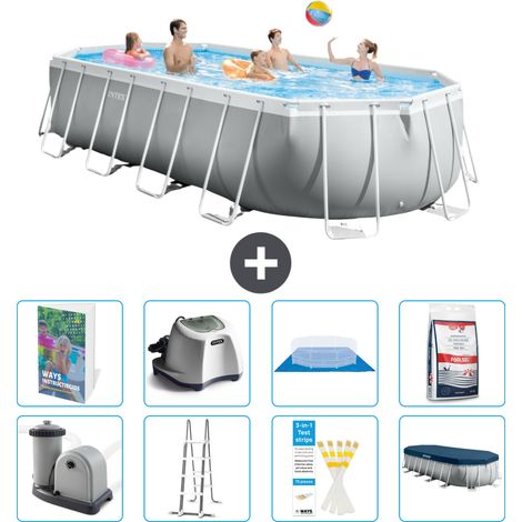 Prism Frame Pool Oval - 610x305x122 cm - 9-teilig S649