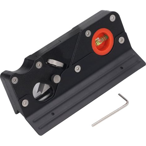 Rabot de finition à chanfrein avec accessoires d'angle fixe, outil de menuiserie DIY pour arêtes et coins, rabot manuel 45°, dégauchisseuse de bords, noir. (1/5)