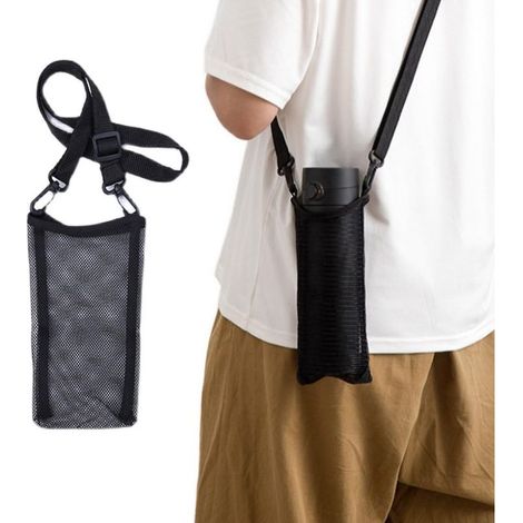 1 Article Couvercle de Bouteille d eau en Filet Sac de Transport pour Bouteille d eau avec bandoulière réglable Convient pour Le (1/5)