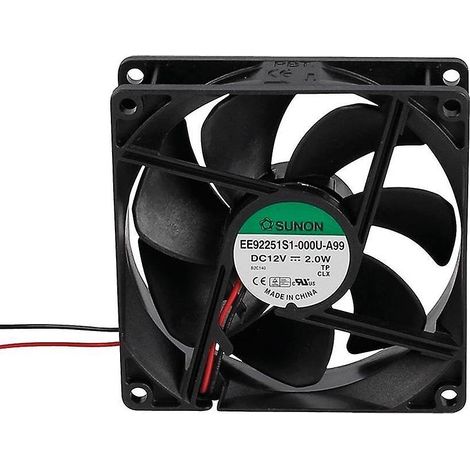 Ventilateur Sunon - Prise 12 V CC - 92 x 92 x 25 mm