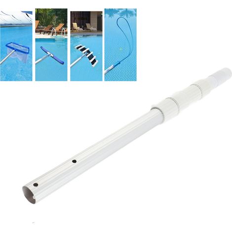 ManoMano: Manche télescopique en alliage aluminium renforcé 120cm, pour nettoyage piscine, filet de sauvetage, sans trou de fixation 62cm/2.4in. (1/5)