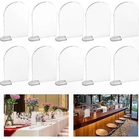 Set mit 25 transparenten Acryl-Tischnummern, halbkreisförmig mit Kartenhalter, für Hochzeiten, Empfänge und besondere Anlässe (1/4)
