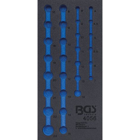 Accesorio taller BGS inserto espuma negro 189x32x408 mm
