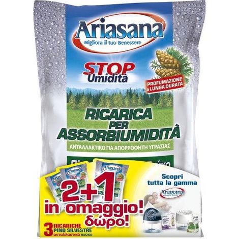 CRISTALLI ASSORBI UMIDITA' RICARICA PINO 2+1 BUSTA 450GR