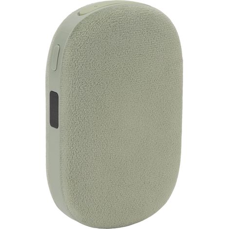Batterie externe chauffe-mains 2 en 1 de 10 000 mAh, chauffage rapide, portable et rechargeable, affichage numérique, couleur verte. (1/5)