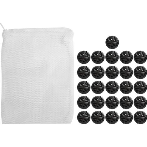 Bolas de filtro biológico para acuarios – 26 unidades de plástico y cerámica, 500 ml (1/5)