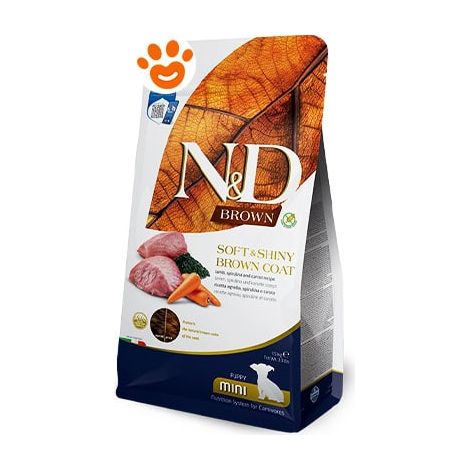 Farmina Dog N&D Brown Puppy Mini Agnello, Spirulina e Carote - Farmina Dog N&D Brown Puppy Mini Agnello, Spirulina e Carote - Sacco Da 1,5 Kg