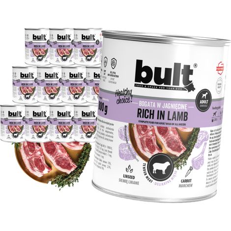 BULT Reich an Lamm - Nassfutter für Hunde - 24 x 800 g