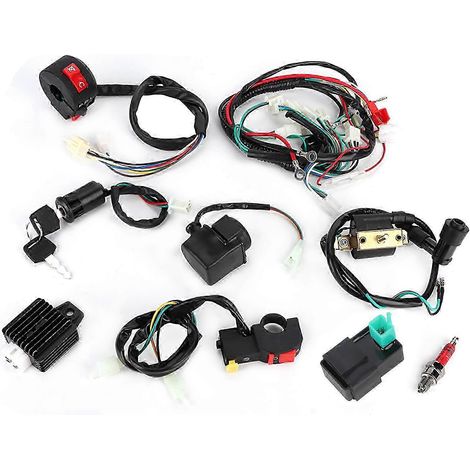 Faisceau de câbles, électrovanne, bobine, redresseur, kit CDI compatible avec les quads 50cc, 70cc, 110cc et 125cc. (1/4)