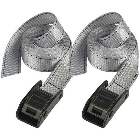 MASTER LOCK - SET 2 CINGHIE ANCORAGGIO CON FIBBIA IN METALLO 2,5M x 25MM (1/4)