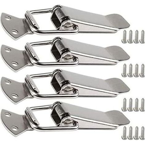 Fermoir de tension en acier inoxydable avec vis, fermoir à levier 56 mm, loquet ressort bascule, clip serrage, fermeture boîte, capuchon verrouillage pour boîte outils - mm without Locking Hole (1/5)