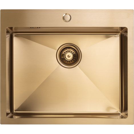 Malawi Gold Einzelbecken-Einbauspüle mit Siphon (1/5)