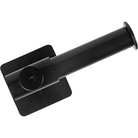 Porte-serviettes rétractable en L, support mural multifonctionnel pour essuie-tout, support de rangement pour film alimentaire de cuisine (noir) (1/5)