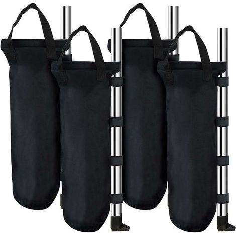 Paquet de 4 sacs de sable pour tonnelle, remplissables, Oxford épais, lestés, Double couture, haute Performance, pour tonnelle, tente, Parasol (1/5)