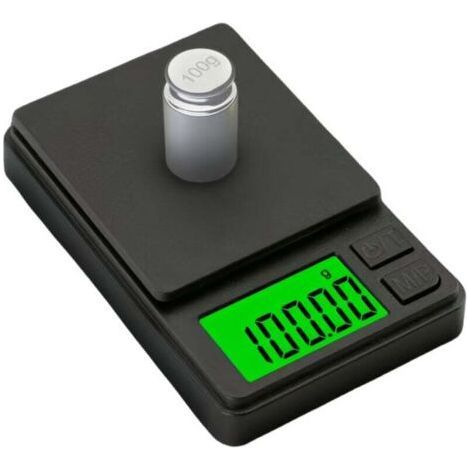 Schmuckwaage 1000g x 0,01g, Schwarz, Digital, Reise, Mini-Digitalwaage, kleine Taschenwaage, Reisewaage, Küchenwaage XXW (1/4)