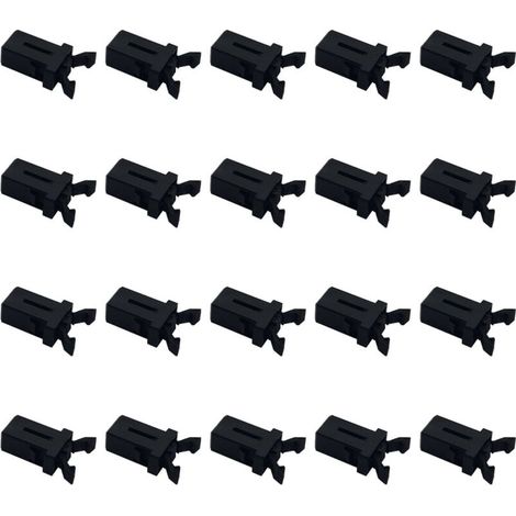 Kunststoff-Ersatzriegel, 10 Stück Kunststoff-Mülleimer, selbstverriegelnder Schalter, Ersatzbuchse, Schwarz (1/4)