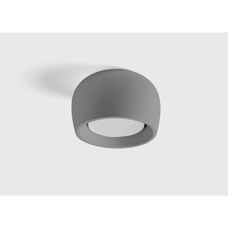 TECNICO Lampada da soffitto in gesso colore Grigio Quarzo (RAL7039). Dotata di portalampada GX53. (1/3)