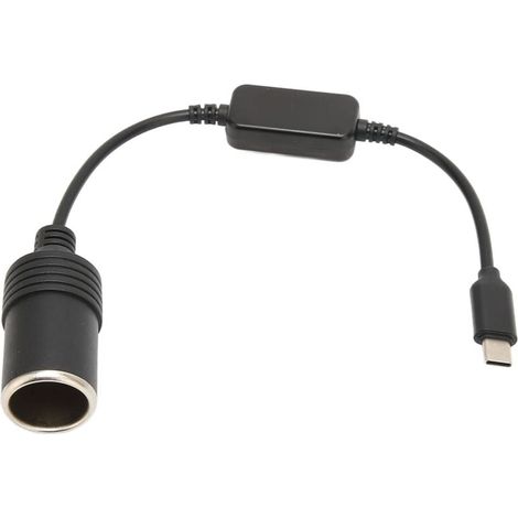 Adaptateur USB C vers 12V Allume-Cigare Femelle CHOYCLIT, Convertisseur 5V à 12V DC pour Chargeur Voiture, Caméra de Bord, Équipement Électronique, Connecteur Femelle, Alimentation Auto (1/5)