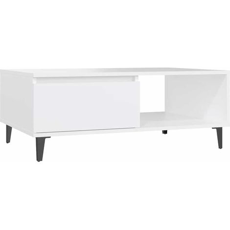 Maison Exclusive - Tavolino da Salotto Bianco 90x60x35 cm in Legno Multistrato (1/5)