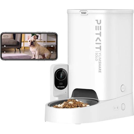Petkit – Distributeur de croquettes automatique connecté avec caméra 1080P – 3L – Matériaux PP, ABS, TP – Gestion des repas à distance