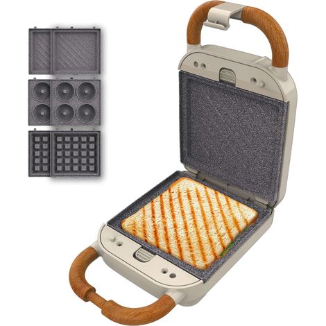 Machine à sandwich rétro 3-en-1 700 W Cecotec
