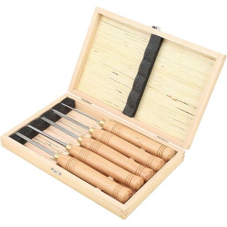 Drechselbank-Set, Holzbearbeitungswerkzeuge, Drechselmeißel-Set, 5-teilig