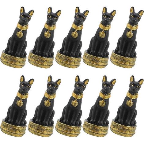 30 mini statues de chats égyptiens en résine pour la décoration de jardin (1/5)