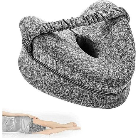 Cuscino di supporto per le gambe per dormire – Cuscino ortopedico in memory foam – Rivestimento morbido e traspirante – Per mal di schiena e sciatica