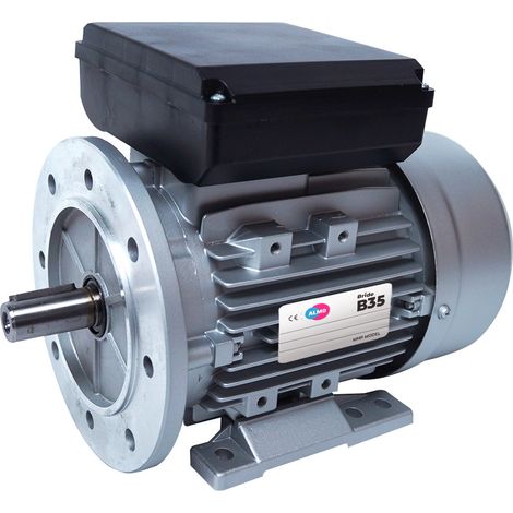 Moteur électrique monophasé 220V 0.75 kW 1500 tr/min Condensateur Permanent - MMP80G4B35 Bride B35 - Bobinage cuivre (1/5)
