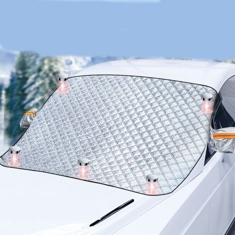 Telo copriparabrezza pieghevole e impermeabile per auto con chiusura magnetica, protezione solare, antigelo, per parabrezza anteriore di auto e SUV, resistente ai raggi UV, protezione da pioggia e nev (1/3)