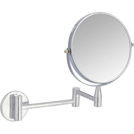 Wall-mounted vanity mirror, 1x/5x magnification, chrome (1/4)