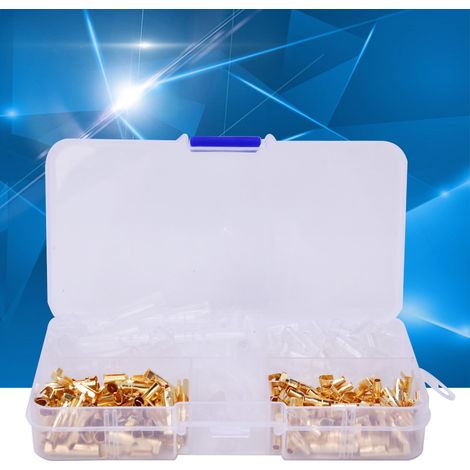 Lot de 240 connecteurs à balle mâle femelle 3,5 mm doré, bornes de câble terminal (1/5)