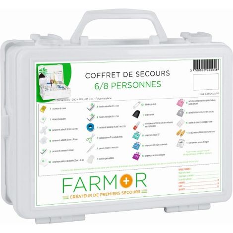 COFFRET DE SECOURS FARMOR 6/8 PERSONNES -FAR 2040 PP