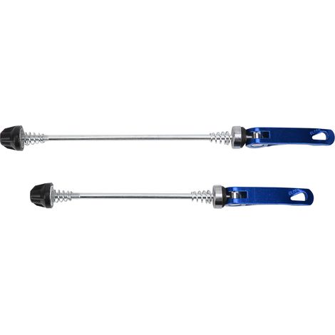 2 pièces Axe à Dégagement Rapide pour Vélo Route Montagne, Accessoire Avant Arrière de Vélo, Bleu (1/5)