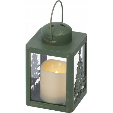 Lanterne de Noël en plastique, couleurs variées, extérieur, 17 cm, 1 pièce (1/4)