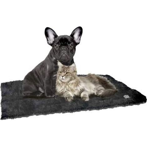 Tappetino Auto-Riscaldante Furry Nero per cani e gatti: 64x49 cm (1/2)