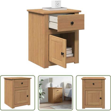 Bois de pin massif - Table de chevet Panama 46x40x57 cm bois massif de pin (1/5)